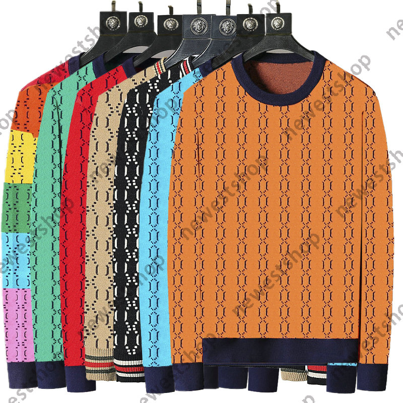

mix style designer autumn luxury mens sweater clothing pullover slim fit casual sweatshirt geometry patchwork color print Male fashion woollen woolly jumper, 11