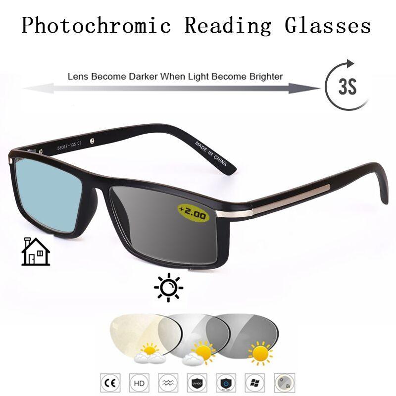 

Sunglasses WEARKAPER Transition Pochromic Reading Glasses Men Women Presbyopia Eyeglasses Discoloration With Diopters 1.0-4.0