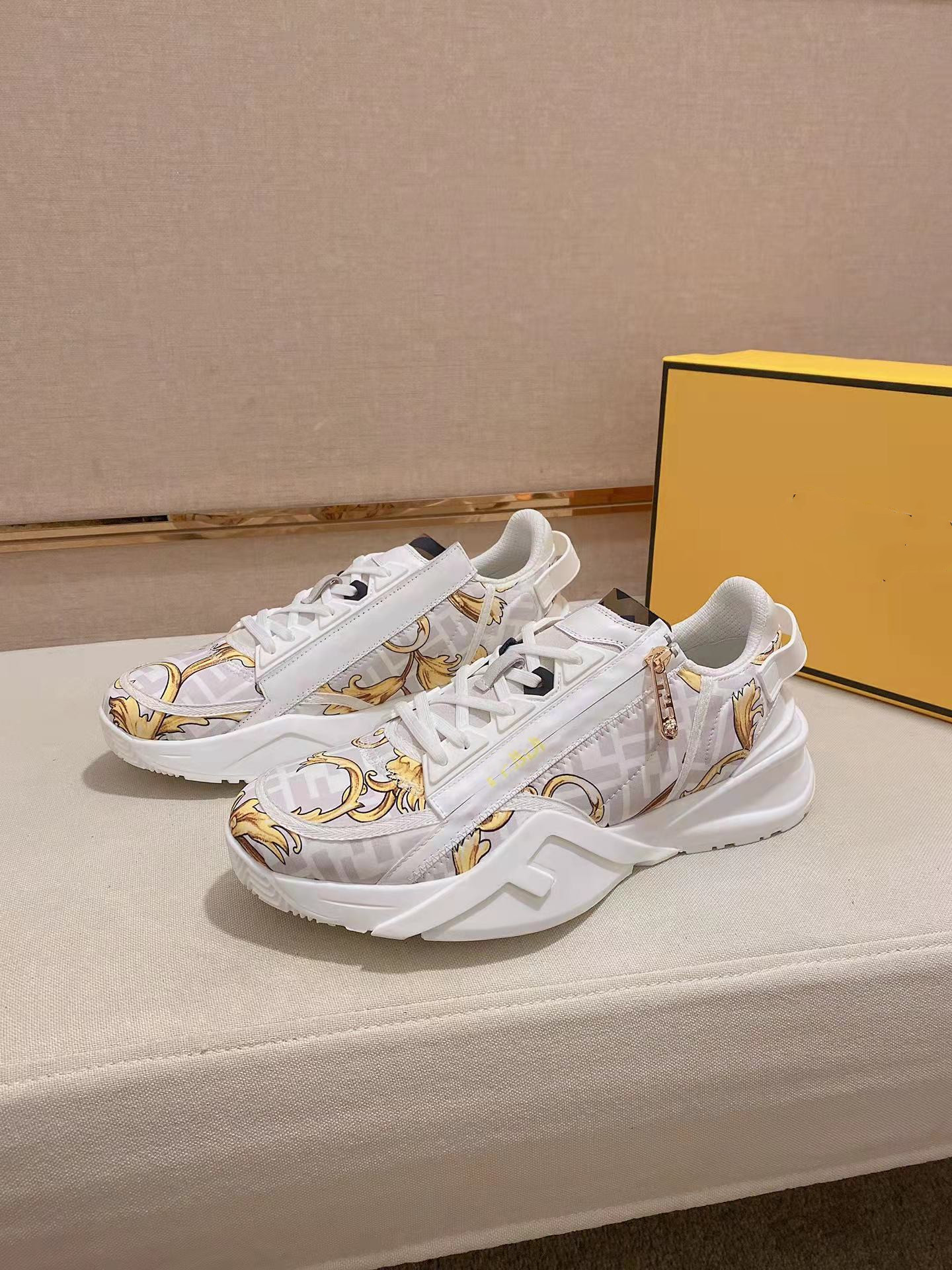 

Top Quality Brand Men FLOW Perfect Sneakers Shoes Comfort Casual Men's Sports Zipper Rubber Mesh Lightweight Skateboard Runner Sole Tech Fabrics Trainer Box