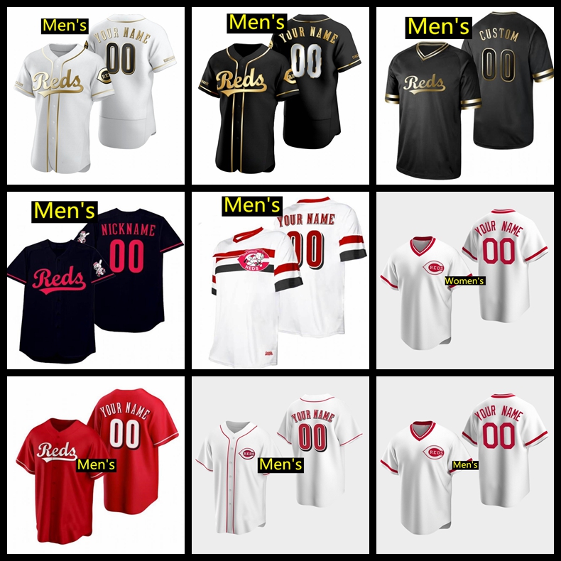 

Cincinnatis''Reds''men Baseball Jerseys 7 Eugenio Suarez Jersey 27 Trevor Bauer 4 Shogo Akiyama 14 Pete Rose 5 Johnny Bench men women 0704, Nik logo