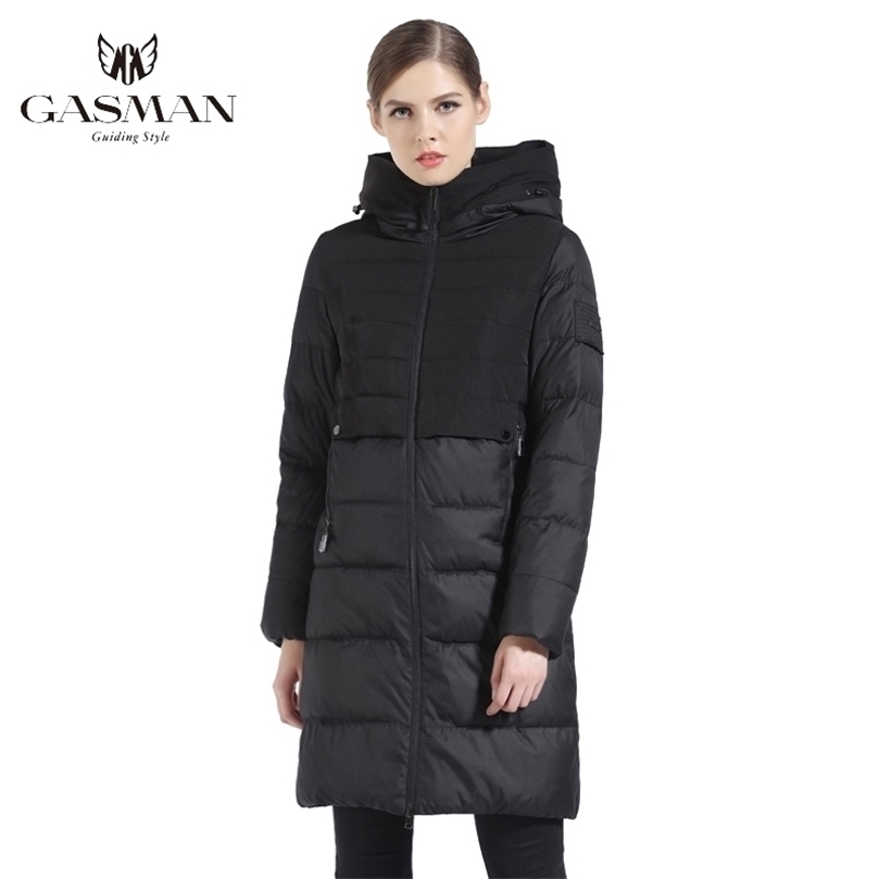 

GASMAN Brand Women Winter Jacket And Coat Slim Long Female Thick Down Parka Hooded Women's Coat Bio Down Jacket Women 1826 201127, 701 black