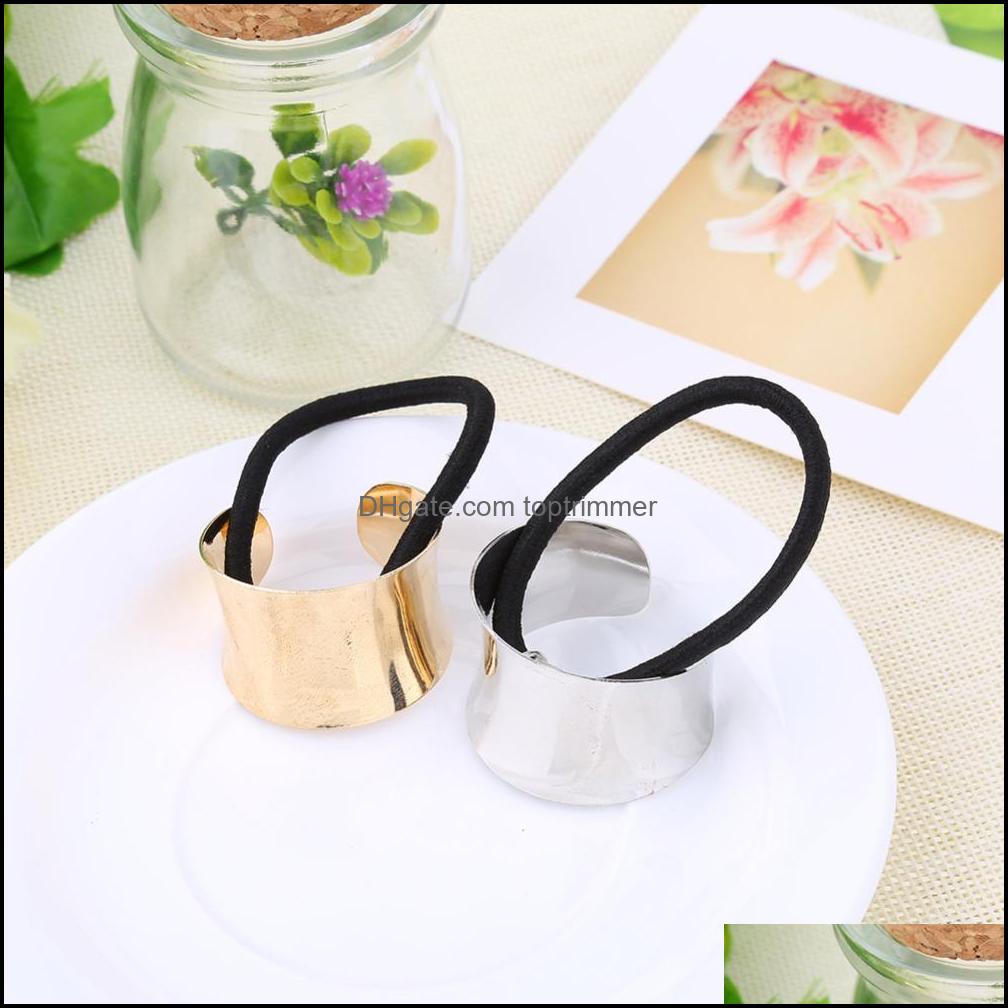 

Hair Accessories Tools Products Metal Mirrored Celeb Fashion Chic Style Round Hoop Cuff Wrap Girls P Dhr3X
