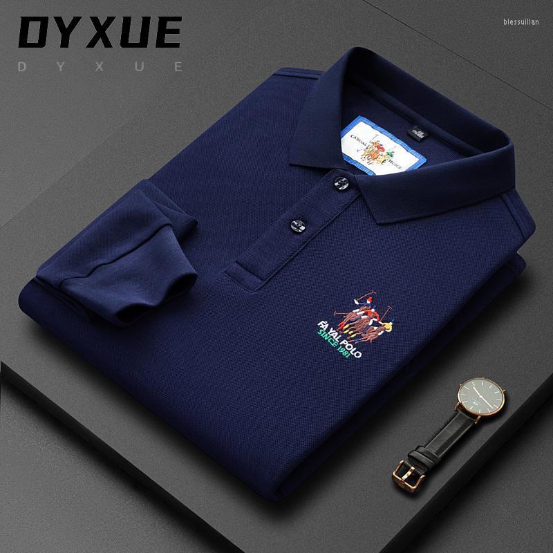 

Men's Polos Top Quality 2022 Designe Brand Shirt 100%Cotton High-end Plain Casual Long Sleeve Tops Korean Fashion Men ClothingMen's Men'sMen, Black