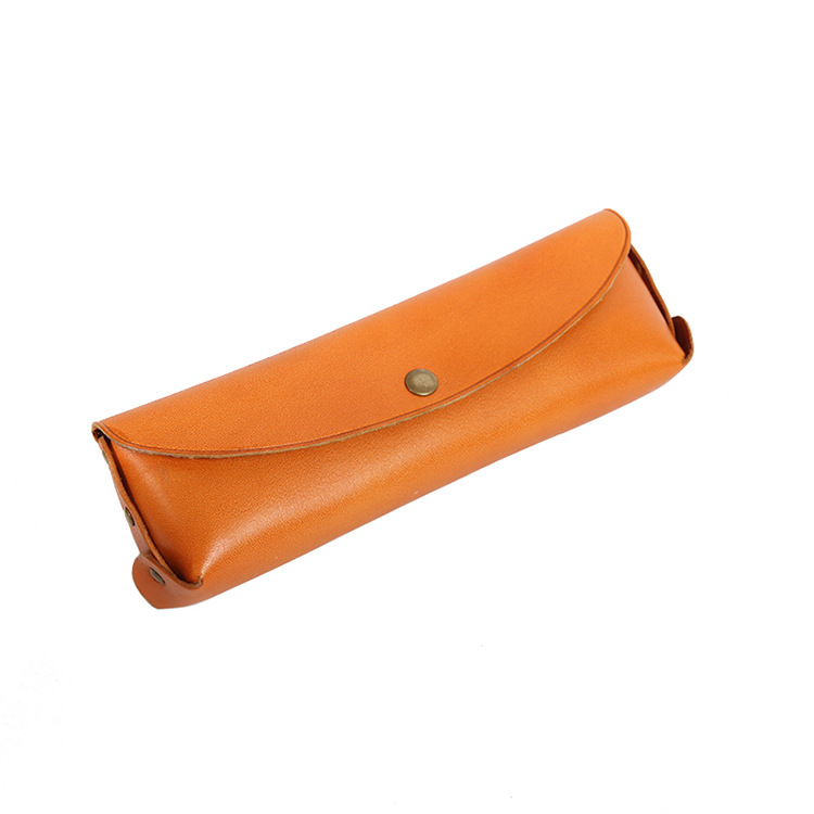 

Vintage Tanned Cowhide Leather Pen Bags Pen Storage Bag for Men Boys Students 1222641