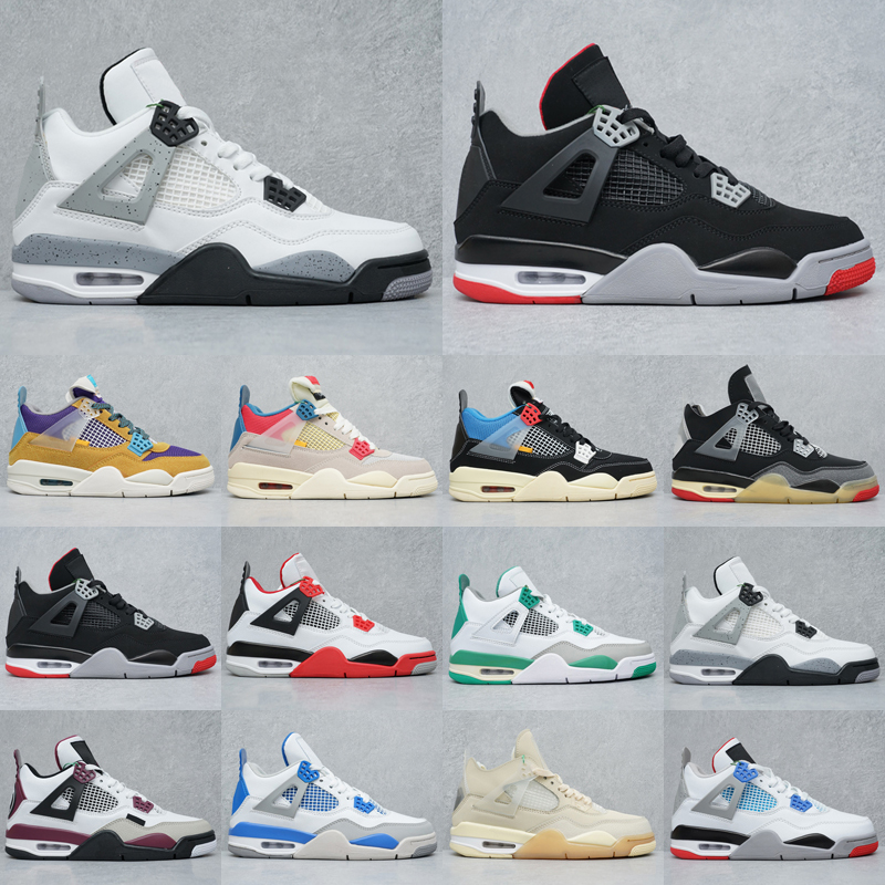 

2022 Designer Jumpman Basketball lightning 4 4s Bred Shoes shimmer White Oreo University Blue Union Black Cat Sail Fire Red mens Trainers Sneakers, As photo 7