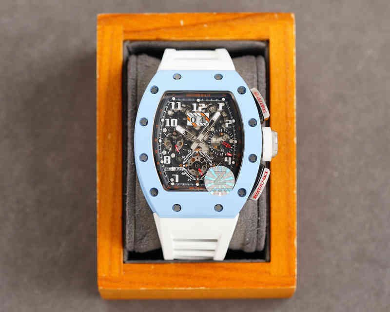 

New Chronograph mechanical wrist watches rm11-03 Date Luxury Mens Mechanics Mechanical Milless Quality Sapphire Crystal s Rm11-03 Es Designer High-quality 2p, Blue&black