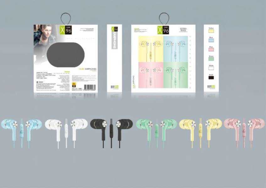 

Cell Phone Earphones Cell The new product is suitable for ambie ear clip Macaron color wired earphone wholesale in-ear cartoon, Mixed color