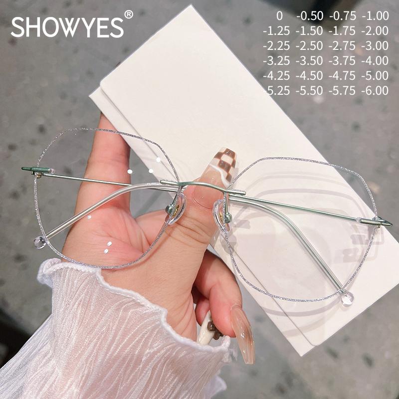 

Sunglasses Oversized Oval Anti Blue Light Myopia Women's Eyeglasses Simple And Generous Prescription Eyewear -1.0 -1.5 -2.0 -2.5 -3.0 -3