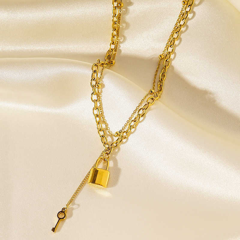 Alloy Necklaces for Women Animal Natural Stone Pendants Mixed Gold Sets Initials Necklace Mustache Pure Jewelry-image-749709020