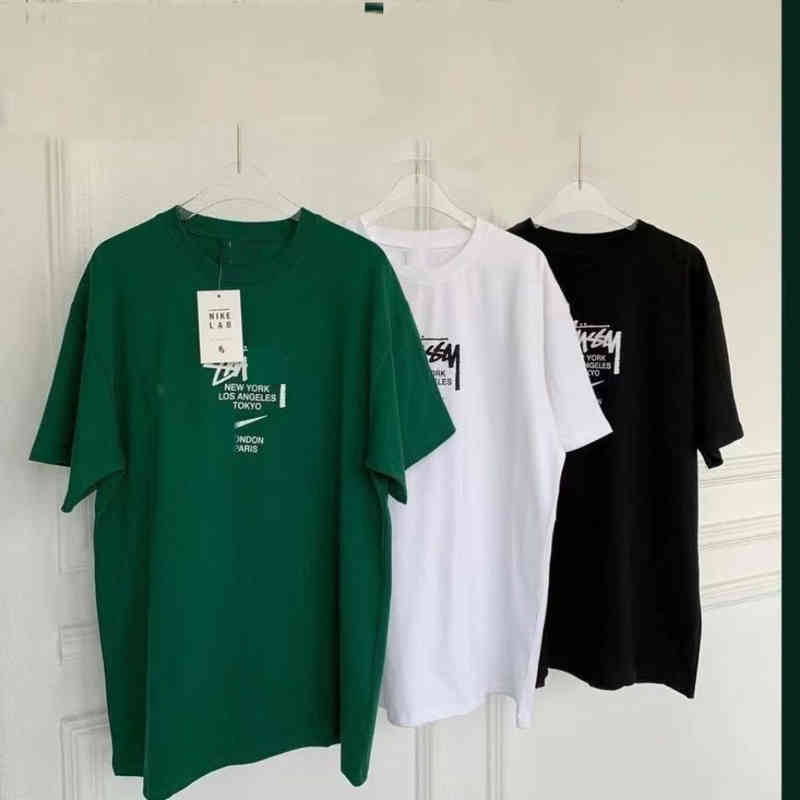 

Designer Stusy Tech Fleece Co Branded Pure Cotton Short Sved Men' And Women' Loose Round Neck Large T-shirt Couple Top Fashion Sport Men Tshirts Fashions, No sale