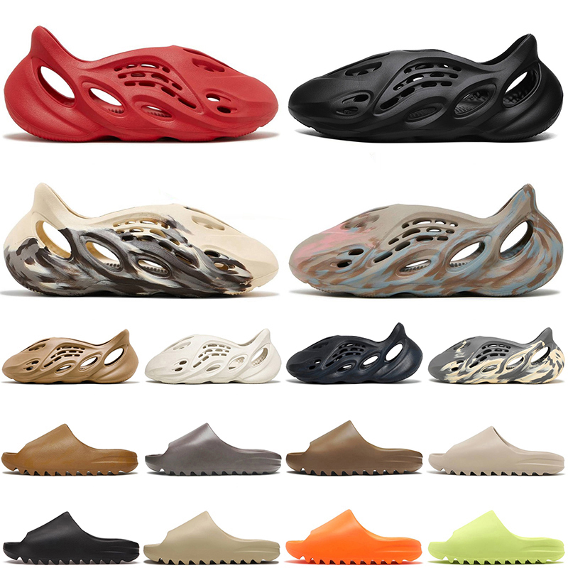 

2022 Designer Slippers Men Women slider Vermillion Mineral Blue Onyx Pure Sandals Slide Slipper Foam Ochre RUNR Bone Resin Clog Desert Ararat slides shoe 36-47, B20 ochre 36-47