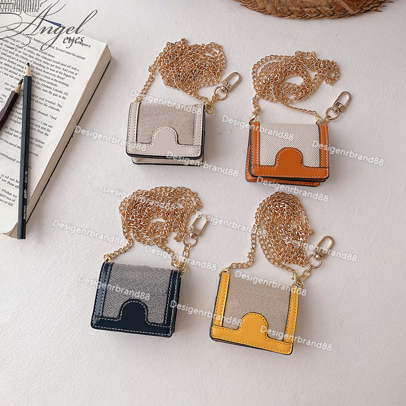 

Headphone Accessories For Designer Airpods Pro 1 2 3 Cases Cloth Art Hook Crossbody Chain Luxurys Designers Airpods Case Earphone Bags Metal Keychain Headset Cover, White