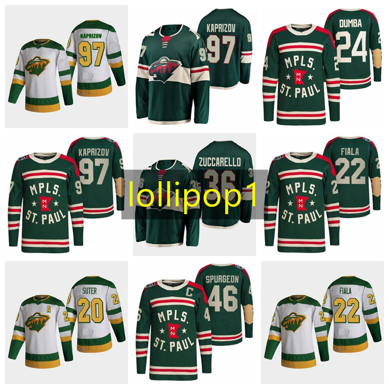 

Hockey Jerseys Minnesota''Wild 97 Kirill Kaprizov 22 Kevin Fiala 11 Zach Parise 24 Matt Dumba 20 Ryan Suter 46 Jared Spurgeon Men women youth 3323, As