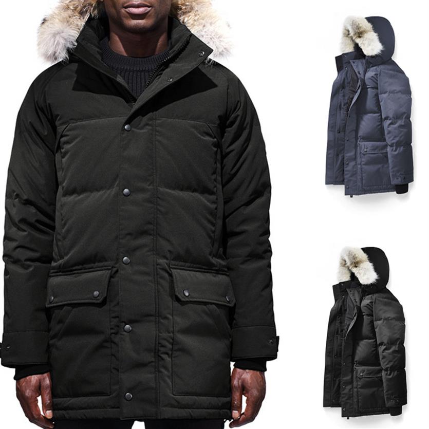

Top Men Winter Wolf Fu travel Down Jacket Long Parka Puffer Coat Warm Overcoat Jaqueta coats outwear winterjacke For Doudoune213B, Photo color