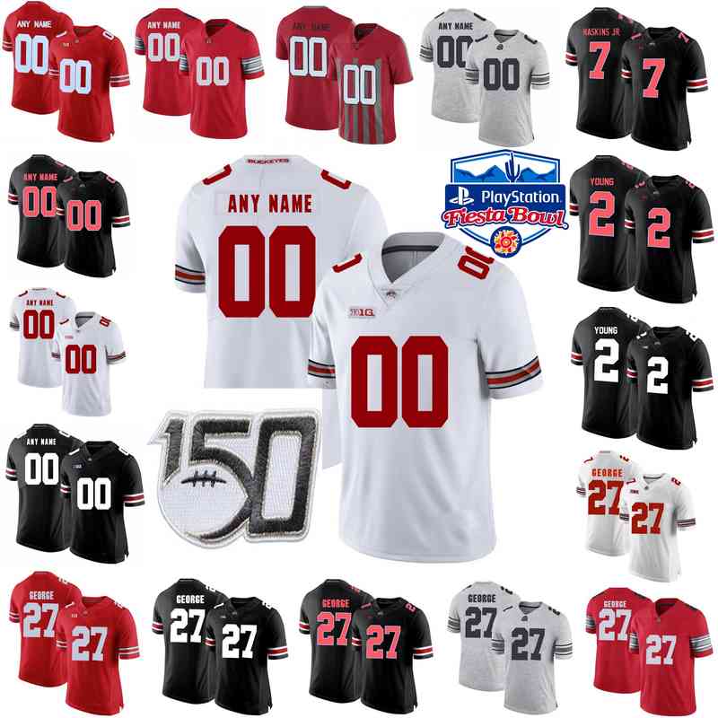

Ohio State Buckeyes College Football Jerseys Womens Nick Bosa Jersey Chase Young Archie Griffin Eddie George Justin Fields Custom Stitched, Womens red stripe with 150th patch