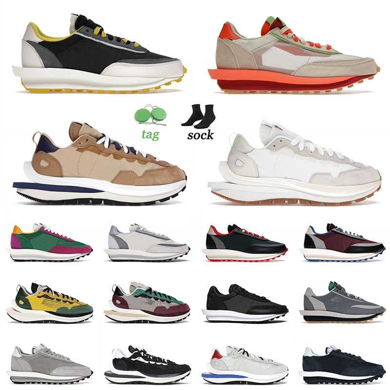 

2022 Arrival Sports Running Shoes Ldv Waffle Blazer Vaporwaffle White Nylon Black Gum Fragment Grey Bright Citron Men Women Trainers, B27 36-45 neptune green