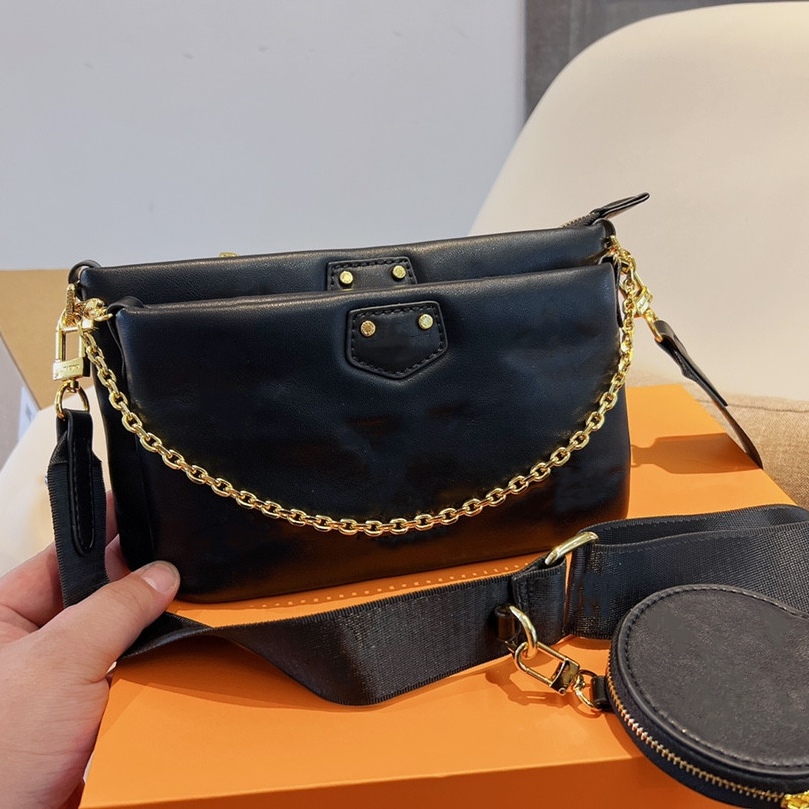 

Luxury Designer Handbags Purses Women Evening Bags Multi Pochette Accessoires 3-pcs Hobo Shoulder Chain Belt Crossbody Bag Ladies Messenger Purses, Box