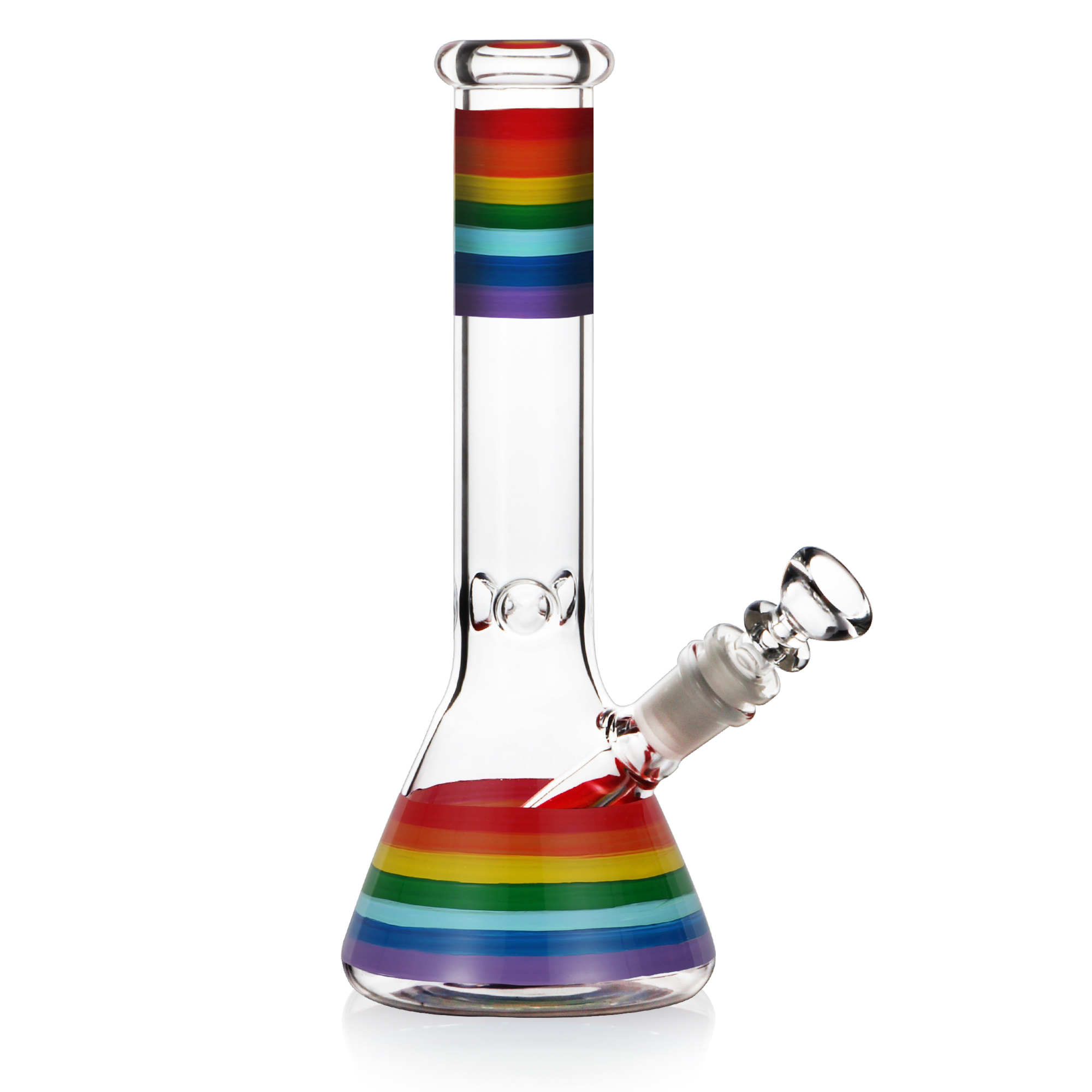 

The7boX Thick Beaker Water Bong 14.5mm hookah Handmade Ice Glass Bongs 10 inch Pure Hand Drawn Pattern
