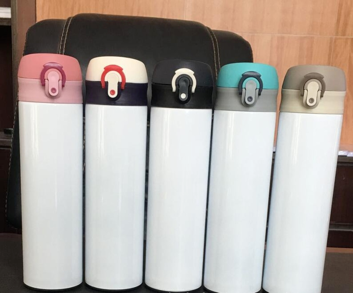 

12oz Sublimation Blank Coffee Mug Stainless Steel Vacuum Thermos Flask Tumbler Cups Water Bottle Tea Mug With Bounce Lids sxjun2, Mixed color