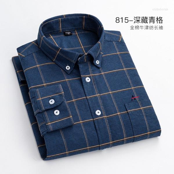

Men's Dress Shirts Reserved Cotton Oxford Shirt Long-sleeved Casual Pocket Formal MenMen's Eldd22, 815