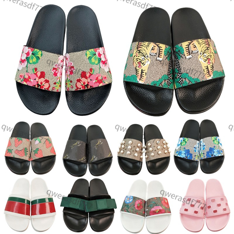 

Designer Slides Mens Women Slippers Summer Sandals Beach Slide Flat platform Ladies Sandali Bathroom Home Shoes Flip Flops Striped Causal Slipper classic fashion, Box