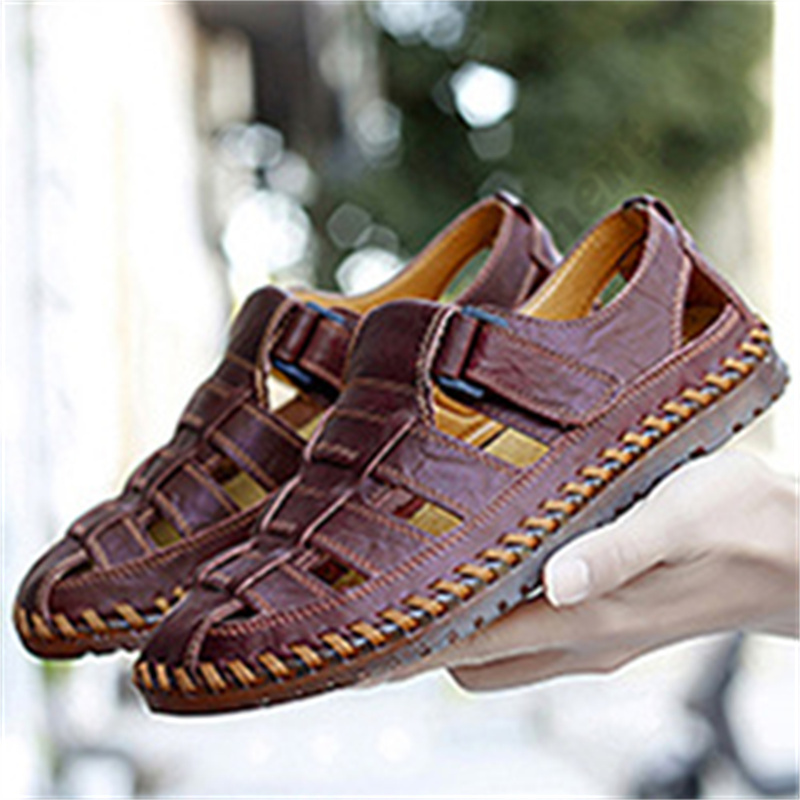 Grande taille 6 sandales hommes 2022 été nouveau respirant orteil sandale loisirs de plein air chaussures de plage décontractées 605 HQ6448