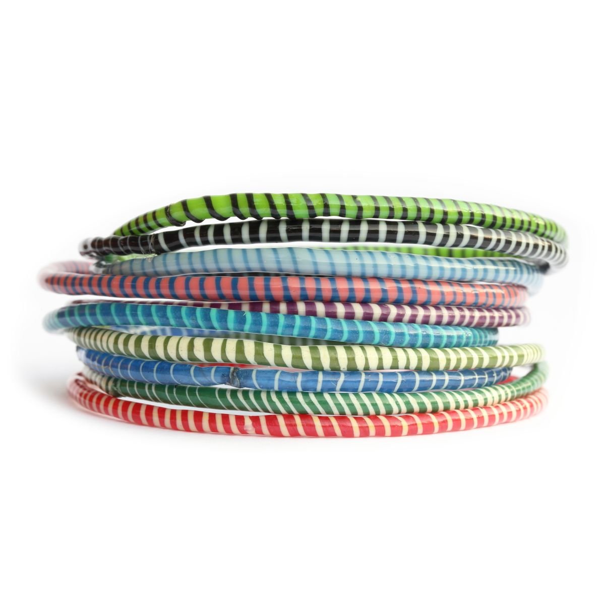 

Link Chain 10 Recycled Flop Bracelets Assorted Colors Hand Made In Mali West amqlm