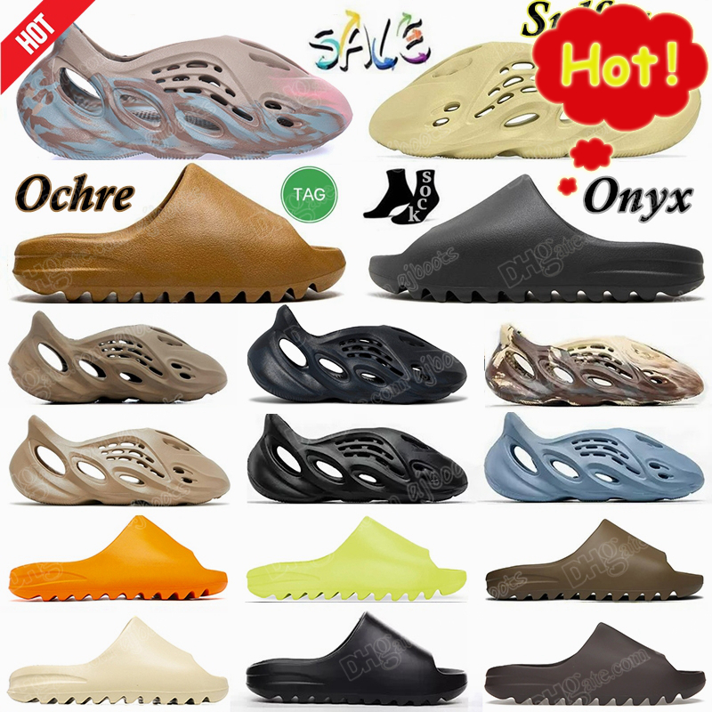 

2022 Designer Slippers men woman Sandal foam Ochre Soot Onyx Sulfur Black White Mist Resin Pure Bone Ararat sandals RNNR mens slide slipper, 26#