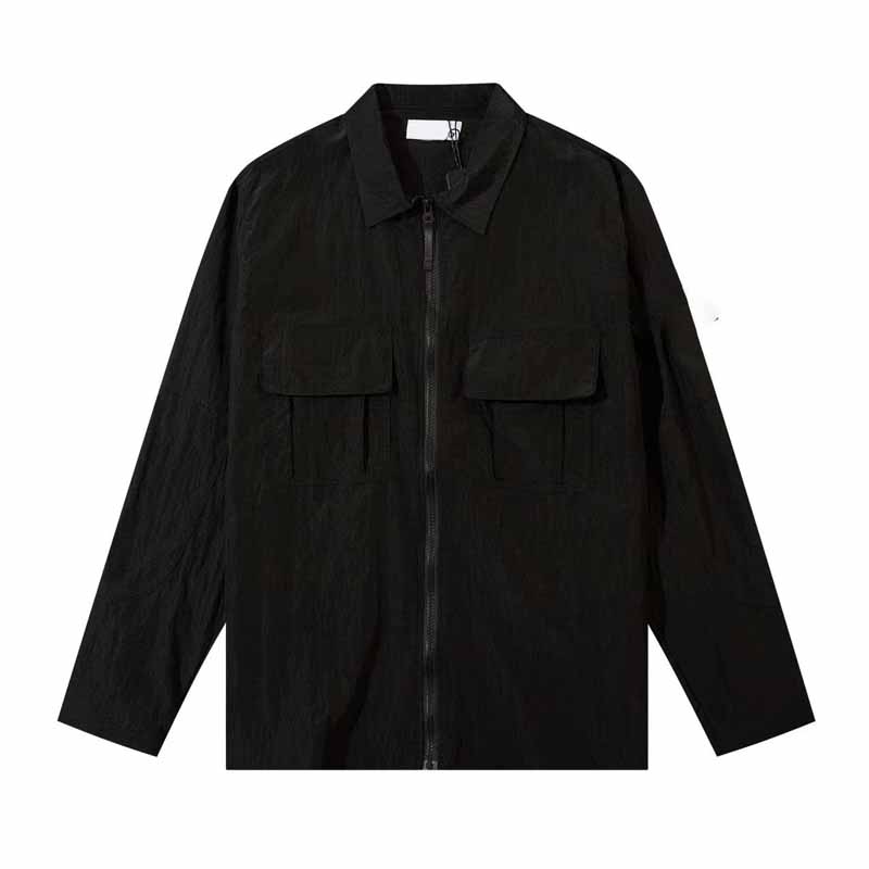 9001 Men's jackets spring and autumn metal nylon functional shirt double pocket jacket reflective sunscreen windbreaker coats
