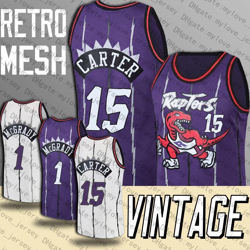 

Toronto''Raptors''15 Vince Basketball Carter Jersey Mitchell Ness Throwback Purple Jerseys Tracy 1 Mcgrady Pascal 43 Siakam