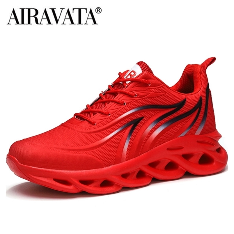 

Men s Flame Printed Sneakers Flying Weave Sports Shoes Comfortable Running Outdoor Men Athletic 220812, Red