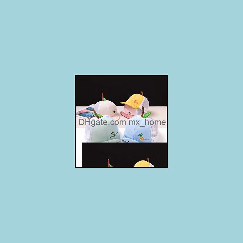 

Caps Hats 15522 Baby Kids Baseball Hat Children Cartoon Fruit Mesh Peaked Cap Boys Girls Ball Sunhat Drop D Mxhome Dhg8E, Light pink