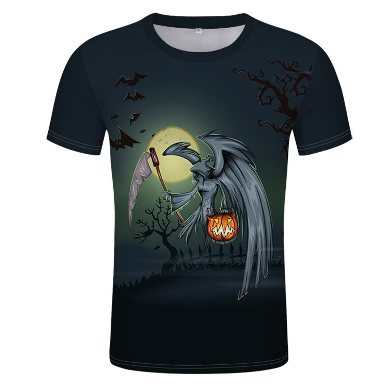 

Men's T-Shirts Hallowe Angel Of Death Custom 3D T -Shirt Printed Short Sleeved Men Round Neck Women And Casual, Style 4