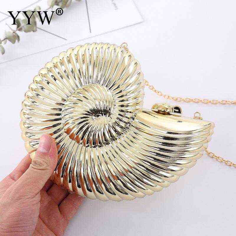 

Gold Sliver Fashion Evening Clutch Women Chain Sling Shell Bags Party Wedding Crossbody Bags For Women Small Cute Purse Clutches T220727, Silver