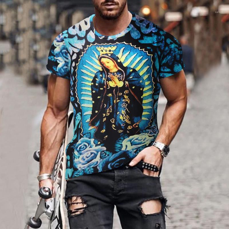 

Men' T-Shirts Samlona Mens Clothing Elegant Leisure T-shirt Fashion 3D Print Tops 2022 Summer Casual Pullovers Plus Size -5XL Men Tee Shir, Blue