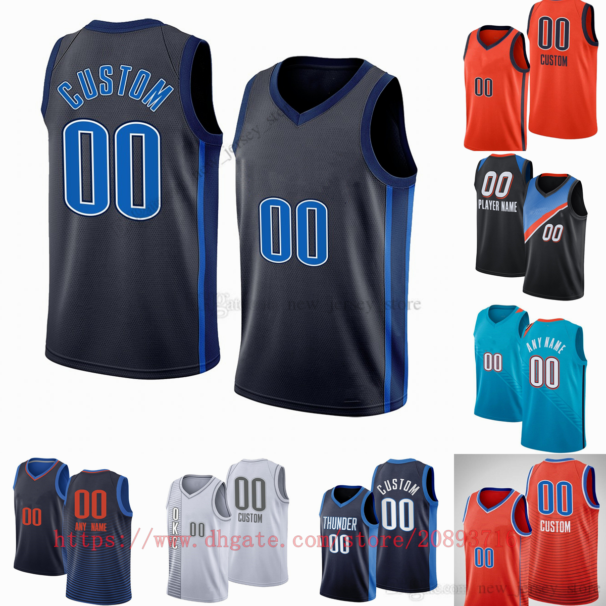 

Draft Pick No. 2 Custom Printed 2023 New Season Basketball Jersey 7 Chet Holmgren 8 Jalen Williams 13 Ousmane Dieng 6 Jaylin Williams 2 Shai Gilgeous-Alexander 15 Favors, Printed (with team logo)