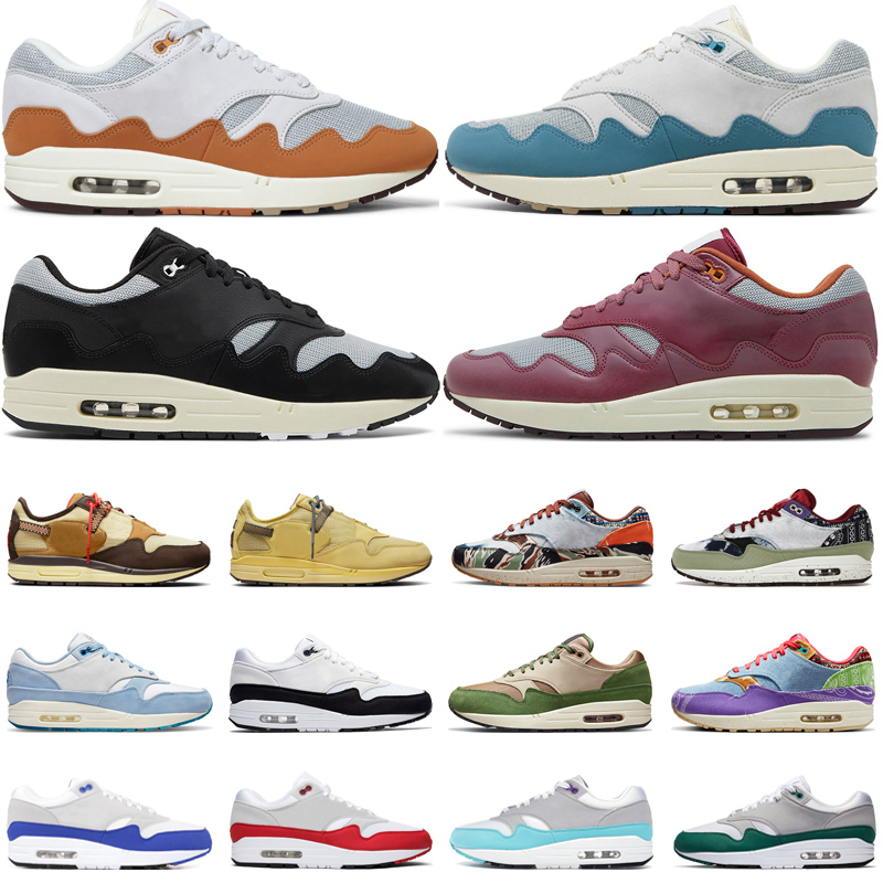 

designer 1 87 running shoes men women Baroque Brown Saturn Gold Heavy Monarch Blueprint White Black Bred mens trainers sport sneakers size, #13