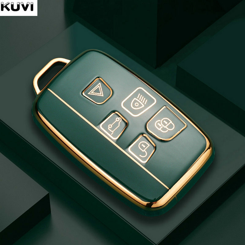 

TPU Car Remote Key Cover Case Fob For Land Rover Range Rover Sport Evoque Freelander2 For Jaguar XF XJ XJL XE C-X16 XKR XK, Black keychain