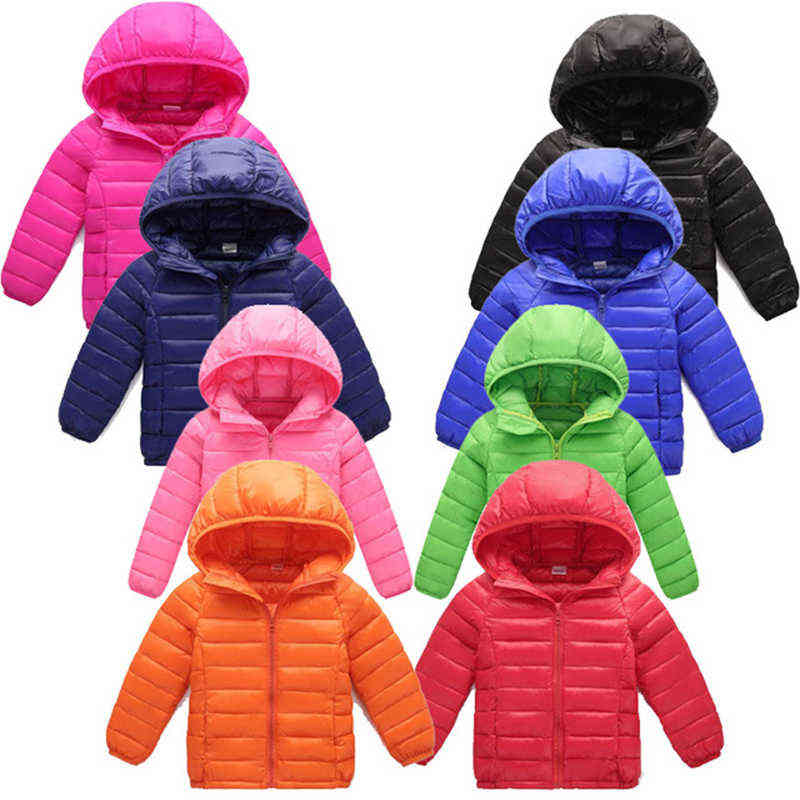 

2-12 Year Autumn Winter Kids Down Jackets For Girls Children Clothes Warm Down Jackets For Boys Toddler Girls Outerwear Clothing J220718, Orange