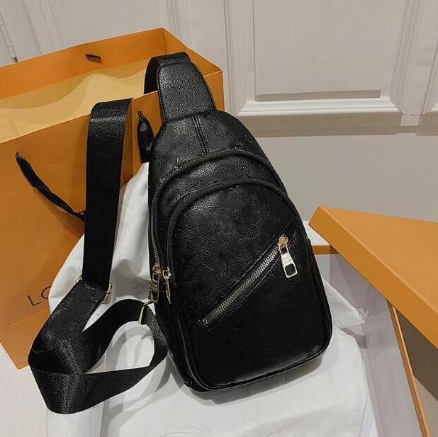 

High quality Genuine Leather Embossing men women's Chest bag Shoulder Bags Totes handbag Cross Body Cosmetic Bag cell phone pocket Wallets Coin Purses L7248, White