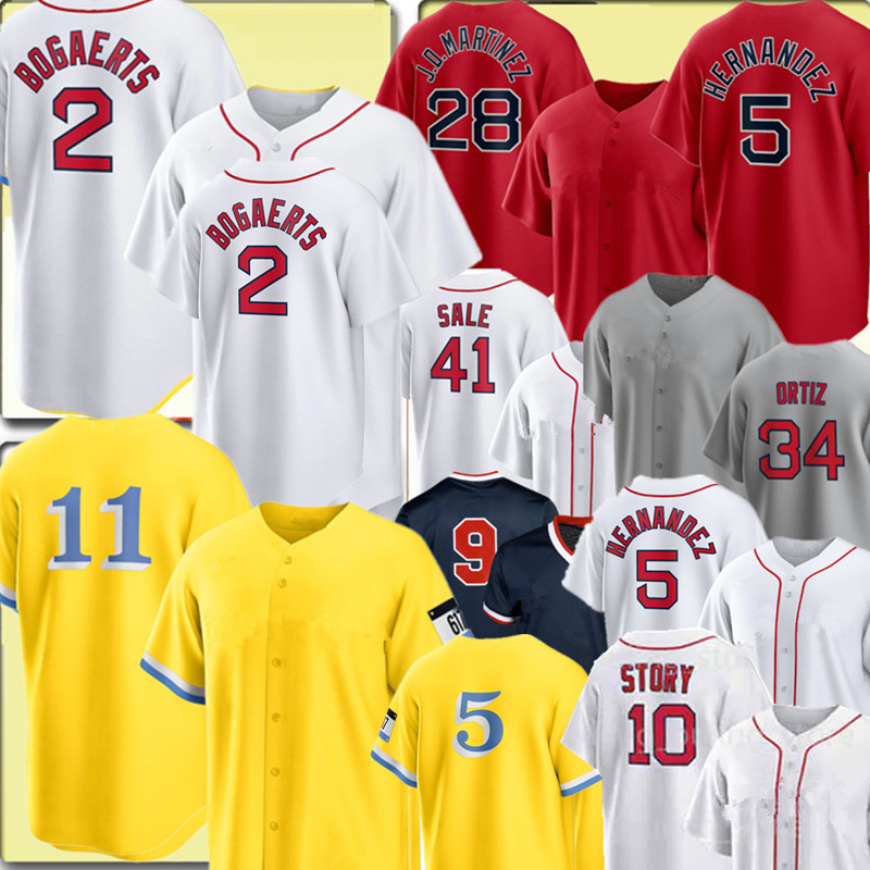 

11 Rafael Devers Jersey 2 Xander Bogaerts 5 Enrique Hernandez 28 J.D. Martinez Baseball Jerseys David Ortiz Chris Sale Trevor Story Ted Williams Andrew Benintendi, Men m-xxxl