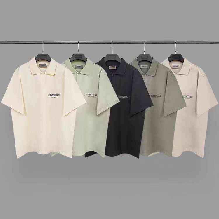 Fashion Essentials Designer Couples t shirts High Quality Fog Double Thread Loose Polo Shirt Men's and Women's High-end Short Sleeve T-