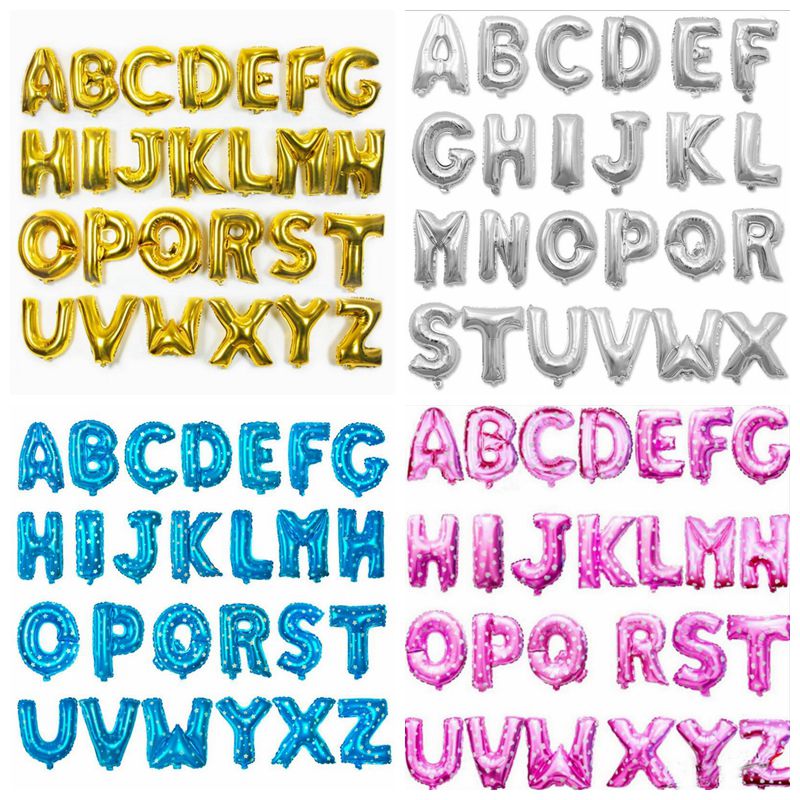 

16-40 Inch Rose Gold Silver Blue Pink Alphabet Letters Kids Birthday Party Decorations Foil Balloon Wedding Supplies