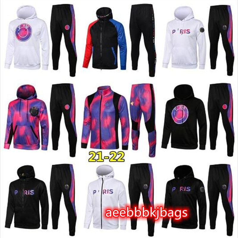 

2022 Mens soccer tracksuit Full zip jacket 2122 Men football Hoodie Training 2021 survetement de foot chandal futbol