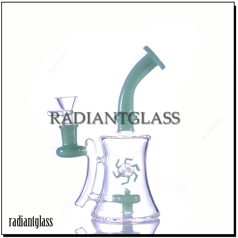 

7.6" Hookahs Glass Bong 2022 latest arrival eddy-wind design beaker Colorful Pipes Heady Mini Pipe Dab Rigs Small Bubbler