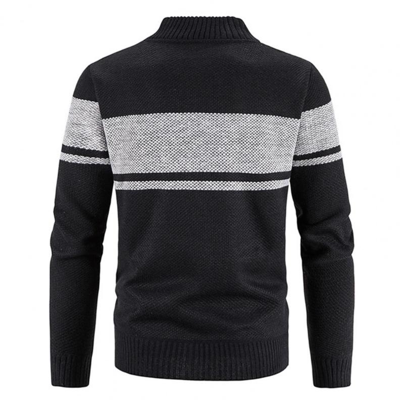

Men's Sweaters Stylish Autumn Coat Pockets Thermal Slim Fit Casual Men Sweater Winter Jacket JacketMen's, Black