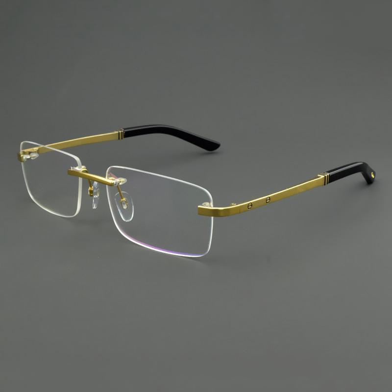 

Fashion Sunglasses Frames Brand Retro Rimless Titanium Reading Women Men Glasses Frame Optical Square Ultralight Eyewear Prescription Eyegla