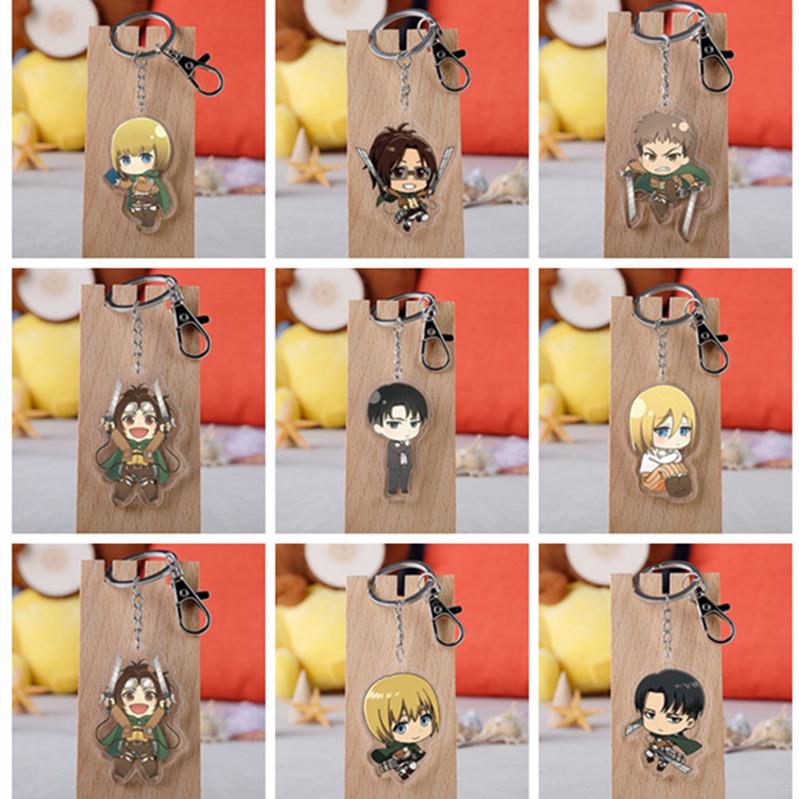 

Keychains Attacking Giants Acrylic Cosplay Keychain Transparent Pendant Accessory