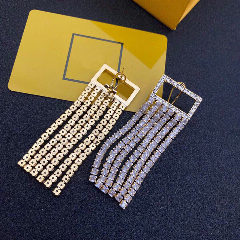 

Womens Earrings Letter F Designer Drop Earring Luxury Gold Masonry Earrings Social Women Jewelry Gifts