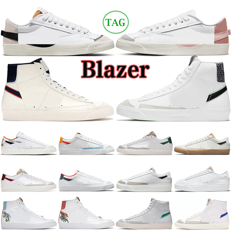 

mens trainers blazer mid 77 running shoes Vintage Ghost Black White High City Pride Jumbo lue Green men women outdoor designer sneakers casual walking jogging, 36-45 triple wheat high